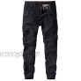 Lu's Chic Men's Chino Pants Cargo Workout Lounge Jogger Work Tapered Streetwear Trousers