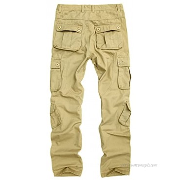 Men's Multiple Pockets Tactical Pants with Belt Lightweight Hiking Cargo Work Pants