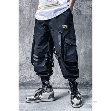 MOKEWEN Men's Hiphop Punk Jogger Sport Harem Pants