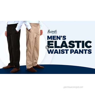 Pembrook Men's Full Elastic Waist Twill Casual Pant