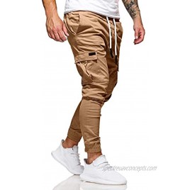 Uni Clau Mens Fashion Cargo Pants Athletic Joggers Pants Chino Trousers Sweatpants