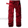 utcoco Mens Loose Multi-Pockets Cotton Twill Cargo Military Pants Outdoor Work Trousers