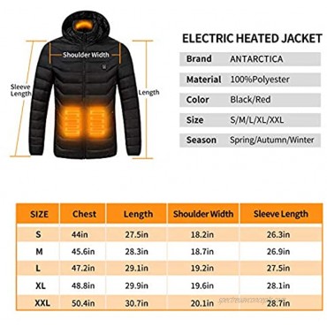 ANTARCTICA Upgraded USB Electric Heated Lightweight Rechargeable Heating Waistcoat Down Jacket Coat Power Bank NOT Included