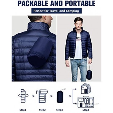 Camii Mia Puffer Jacket Men Packable Down Jacket Lightweight Water Resistant Coats
