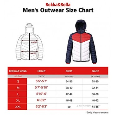 Men's Lightweight Water-Resistant Hooded Puffer Jacket Coat
