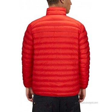Men's Puffer Jacket Long-Sleeve Full-Zip Water-Resistant Packable Lightweight Down Coat