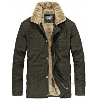 Men's Winter Thicken Coat Warm Fur Collar Trucker Jacket