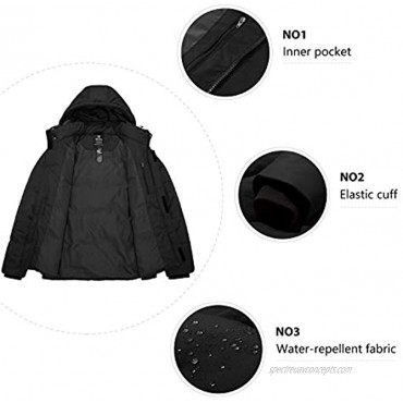 Wantdo Men's Quilted Winter Coat Thicken Puffer Jacket Warm Padded Outwear with Hood