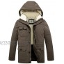 WenVen Men's Winter Waterproof Thicken Parka Coat Windbreaker Warm Jacket