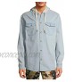 Denim Relaxed Fit Canvas Hooded Shirt Jacket
