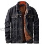 ebossy Men's Sherpa Denim Trucker Jacket Thermal Fleece Lined Jean Jacket