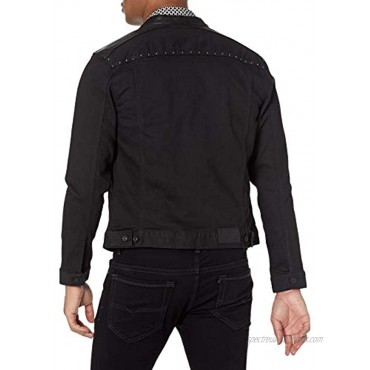 John Varvatos Star USA Men's Layne Stud Detail Trucker Jacket