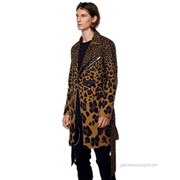 Jonny Cota Studio Sahara Leopard Print Denim Coat Men's
