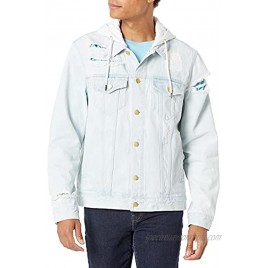 LRG Men's Lifted Research Collection Hooded Denim Jacket