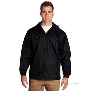 eb79 Men's Lined Hooded Wind Resistant Water Repellent Windbreaker Jacket