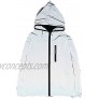 Edgogvl Men's Outwear 3M Reflective Zipper Hooded Windbreaker Lightweight Running Jacket,Grey,US XL Tag XXXL