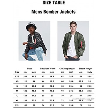 HJWWIN Men Lightweight Bomber Jacket Military Fashion Softshell Spring Fall Zip Pockets Outwear Coat with Pockets