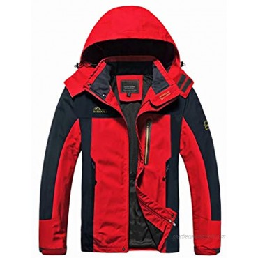 MAGCOMSEN Men's Hooded Windproof Water Resistant Rain Jacket Windbreaker 5 Pockets for Hiking,Fishing,Runing