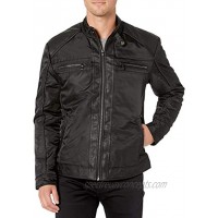 Marc New York by Andrew Marc Men's Ralph Racer Jacket Black Large