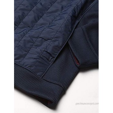 Perry Ellis Men's Quilted Front Full-Zip Jacket