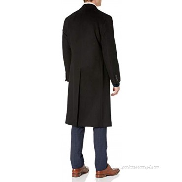 Adam Baker Men's Single Breasted Luxury Wool Full Length Topcoat Available in Colors