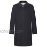 AIYIMEI Men Wool Cashmere Coat Men's Long Classic Shirt Collar Single Breasted Concealed Front Wool with Cashmere Overcoat