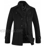 APTRO Men's Winter Military Wool Pea Coat Windbreaker Quilted Lining Warm Single Breasted Stylish Jacket