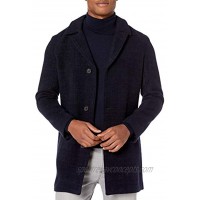 Billy Reid Men's Single Breasted Lancaster Car Coat with Leather Details