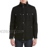 Cole Haan Signature Men's Wool Melton Stand Collar Jacket with Patch Pockets