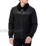 DKNY Men's Mixed Media Wool Bomber Jacket with Sherpa Collar