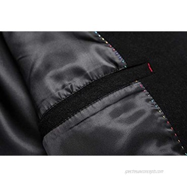 Men's Premium Wool Blend Double Breasted Long Pea Coat