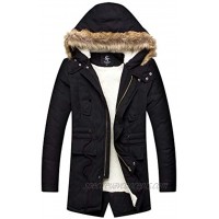 NITAGUT Men's Hooded Faux Fur Lined Warm Coats Outwear Winter Jackets