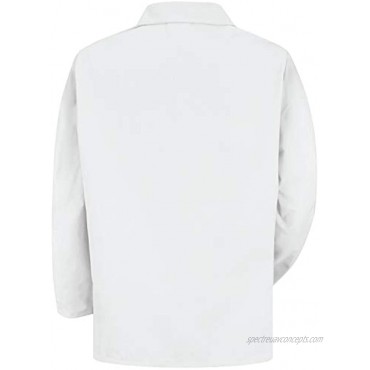 Red Kap Men's Lapel Counter Coat White Long 2X-Large