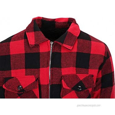Woodland Supply Co. Men's Wool Blend Sherpa Fleece Lined Zip-Up Jacket