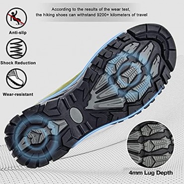 Night Cat Hiking Boots for Men Waterproof Breathable Skid Resistance Backpacking Shoes Leather Trekking Shoe Comfortable Perfect Grip for Outdoor Size 8 to 12