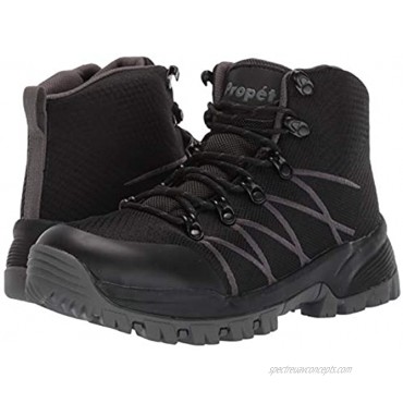 Propet Men's Traverse Hiking Boot Black Dark Grey 08 3E US