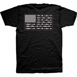 Columbia PFG Americana Saltwater Fish Flag T-Shirt Black