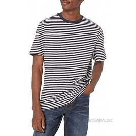 Essentials Men's 2-Pack Slim-Fit Short-Sleeve Crewneck Stripe T-Shirt
