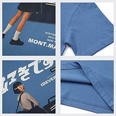 Graphic T-Shirt 90s Vintage Streetwear Harajuku Tees Japanese Print Men Summer Short Sleeve Cotton Loose Tops