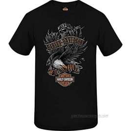 Harley-Davidson Military Men's Skull Eagle Graphic Black T-Shirt RAF Mildenhall | Eagle Fury