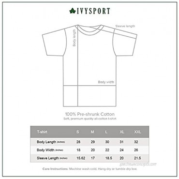 Ivysport Short Sleeve T-Shirt 100% Cotton Heritage Logo Color NCAA Colleges