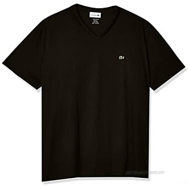 Lacoste Men's Short Sleeve V-Neck Pima Cotton Jersey T-Shirt