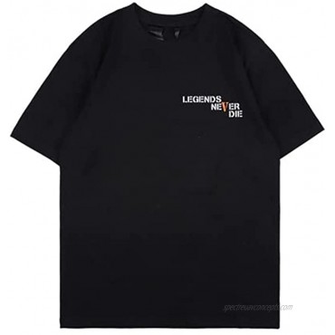 LBW Vlone R.I.P Rapper Shirt Hip Hop Big V 999 Print T-Shirts Basic Short Sleeves Cotton Tee for Unisex
