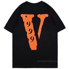 LBW Vlone R.I.P Rapper Shirt Hip Hop Big V 999 Print T-Shirts Basic Short Sleeves Cotton Tee for Unisex