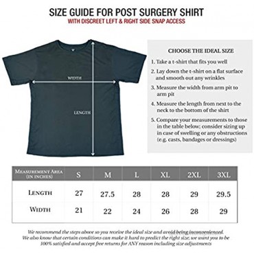 Post Surgery Shirt with Left & Right Side Snap Access