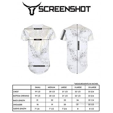 SCREENSHOTBRAND-730 Mens Hipster Hip-Hop Premium Tees Stylish Longline Side Zipper Fashion T-Shirt