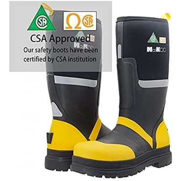 MCIKCC Safety Waterproof Work Boots with Steel Toe Cap Professional Industrial Constructions Neoprene Rubber Boot Durable Protective Footwear