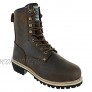 Rugged Blue MS003-ST-9W Pioneer II Insulated Logger Boot Steel Toe 9W English Capacity Volume Leather 9W Brown