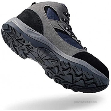 Walkchic Men's Leather Steel Toe Work Boot Puncture Resistant Slip Safety Construction Shoe