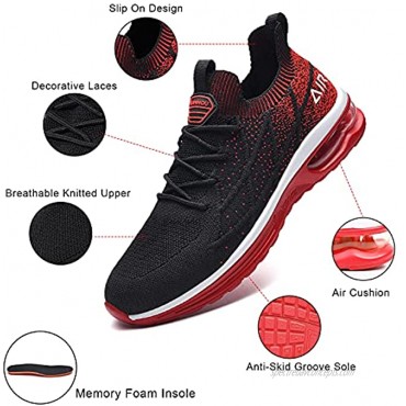 IIV Mens Air Running Shoes Casual Tennis Walking Althletic Gym Fashion Lightweight Slip On Sneakers